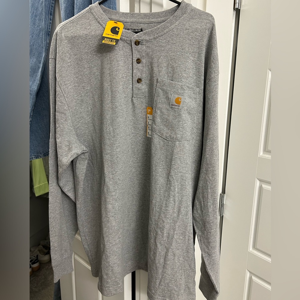 Carhartt long sleeve men’s loose fit T-shirt size XL - grey. Brand new